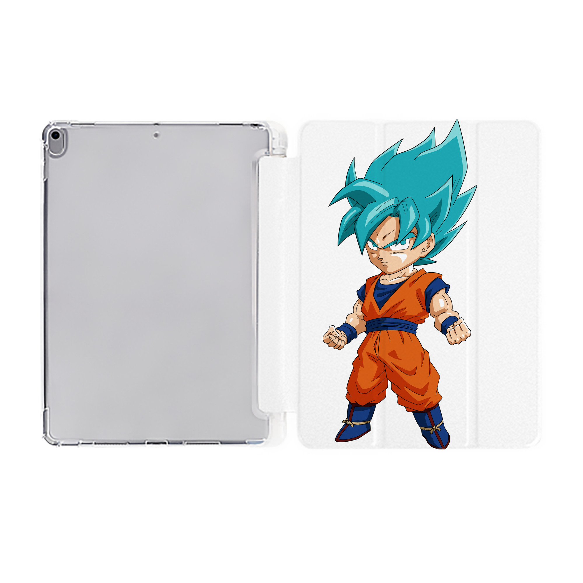 （画像用） ドラゴンボール 孫 悟飯（そんごはん）DRAGON BALL Son Gohan IPad ケース ペン収納付き 三つ折りスタンド PUレザー×シリコン 対応機種9.5/10.5/10.9インチ